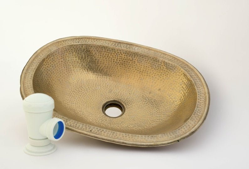 products-AgedBrassSink4.jpg Hammered Oval Brass Sink, Drop-in Brass Bathroom Sink, Antique Brass Sink, Bathroom Brass sink, Aged Brass Sink