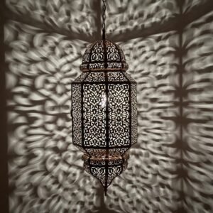 Moroccan Brass Lantern - An Artisanal Pendant Lamp Masterpiece for Your Home Deco, Handmade Ceiling Light, Brass Pendant Light