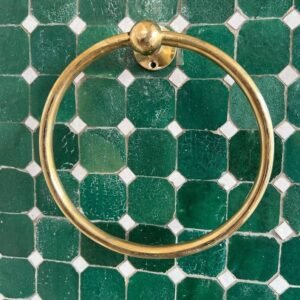 Vintage Brass Round Towel Rack - Bathroom Towel Holder