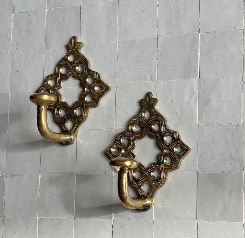 products-BathroomTowelHooks1.jpg Bathroom Towel Hooks - Moroccan Handmade Brass Wall Hook, Decorative Robe Hook & Wall Towel Hanger for Stylish Bathrooms, Unique Gift
