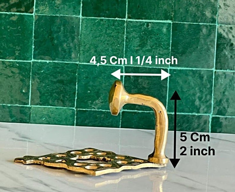 products-BathroomTowelHooks5.jpg Bathroom Towel Hooks - Moroccan Handmade Brass Wall Hook, Decorative Robe Hook & Wall Towel Hanger for Stylish Bathrooms, Unique Gift - Image 8