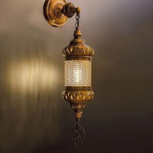 Handmade Turkish Wall Lantern: Moroccan Style Bedroom Sconce