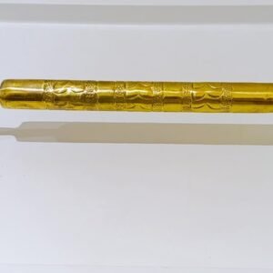 Engraved Brass Towel Rack: Handmade Moroccan Boho Bathroom Decor