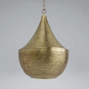 Handmade Moroccan Brass Pendant Light – Antique Ceiling Lamp, Hanging Light Fixture, Boho Decor