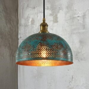 Hammered Copper Dome Pendant Light: Moroccan Boho Lighting