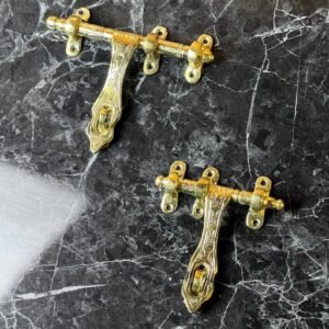 Handmade Brass Moroccan Door Lock: Vintage Sliding Bolt Handle