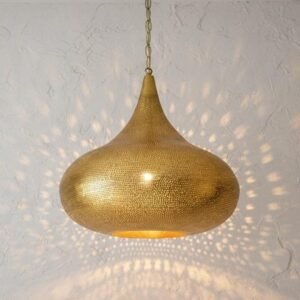 Moroccan Brass Pendant Light, Handmade Ceiling Lamp