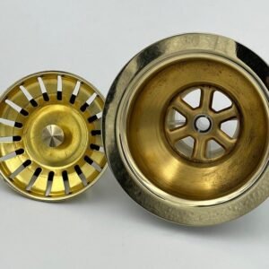 Unlacquered Brass Strainer Sink, Drainer sink With Removable Drain Basket And Sealed Lid