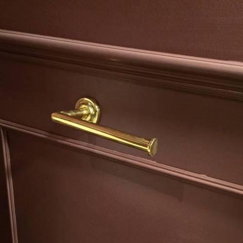 products-BrassToiletPaperHolder1.jpg Unlacquered Brass Toilet Paper Holder For Bathroom, Solid Brass Wall Mount Toilet Roll Holder - Image 5
