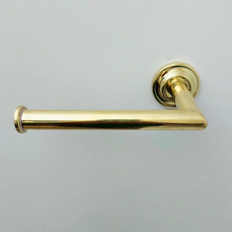 products-BrassToiletPaperHolder4.jpg Unlacquered Brass Toilet Paper Holder For Bathroom, Solid Brass Wall Mount Toilet Roll Holder