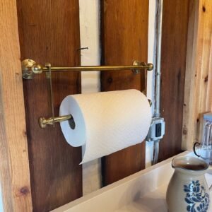 kitchen Brass paper holder Unlacquered Brass pot rack