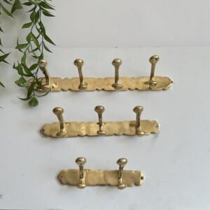Moroccan hooks - Coat Hanger Wall Mount,Wall Mount Brass Coat Rack - Brass Solid Coat Hanger With Hooks - Clothes Hooks Wall Mount