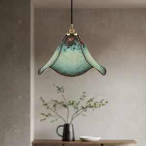 Unique Oxidized Farmhouse Light Fixture, Handmade Blue Patina Light, Ceiling Dome Pendant Lamp, Copper Hanging Light, Copper Kitchen Island
