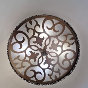 Moroccan Ceiling Light: Vintage Brass Laser Cut Metal Flush Mount
