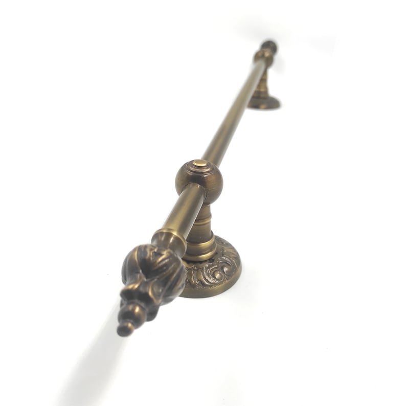 products-DesignforBathroomorKitchen2.jpg Handmade Solid Brass Hand Towel Bar 55 cm (21.65"), Antique Bronze Coated Finish, Elegant Luxury Design for Bathroom or Kitchen - Image 5