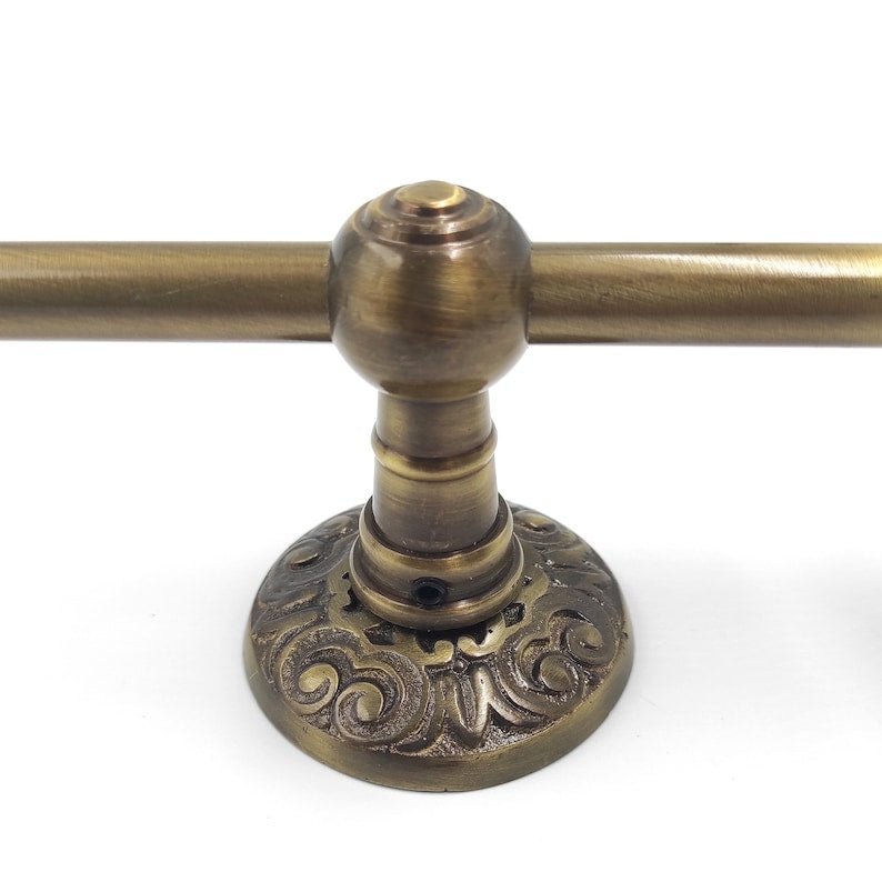 products-DesignforBathroomorKitchen4.jpg Handmade Solid Brass Hand Towel Bar 55 cm (21.65"), Antique Bronze Coated Finish, Elegant Luxury Design for Bathroom or Kitchen - Image 2