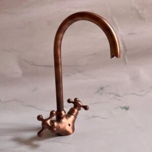 Copper Bathroom Faucet , Copper Gooseneck Faucet For Sink