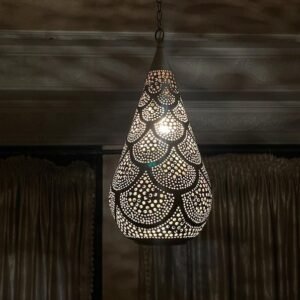 Stunning Moroccan Brass Pendant Light – Handmade Lighting Fixture for Home Decor, Brass Vintage Lamp