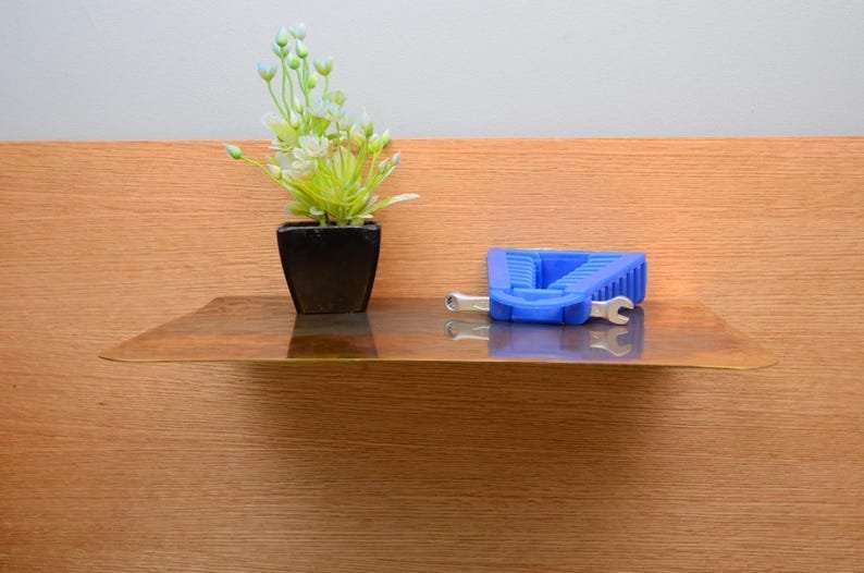 products-FloatingShelfForWalls2.jpg Unlacquered Brass Floating Shelf For Walls And Bathrooms, DDP shipping - Image 2