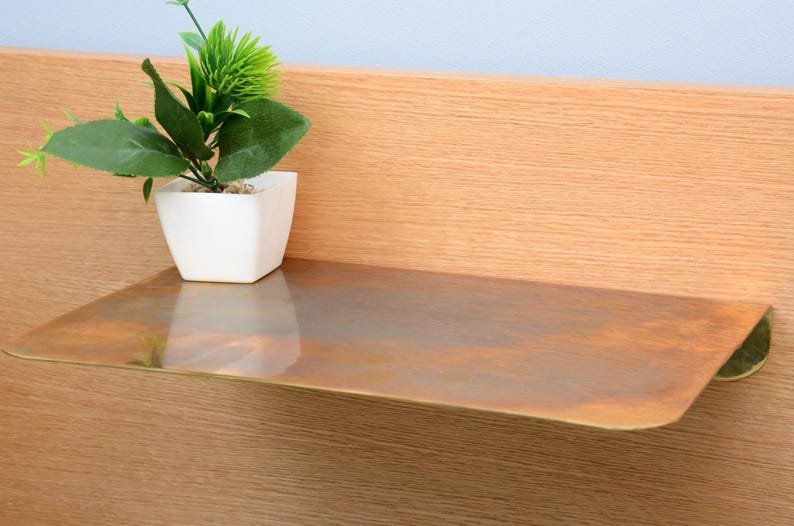 products-FloatingShelfForWalls8.jpg Unlacquered Brass Floating Shelf For Walls And Bathrooms, DDP shipping - Image 7