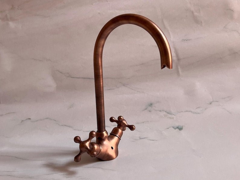 products-GooseneckFaucetForSink11.jpg Copper Bathroom Faucet , Copper Gooseneck Faucet For Sink