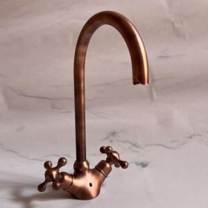 Copper Bathroom Faucet , Copper Gooseneck Faucet For Sink