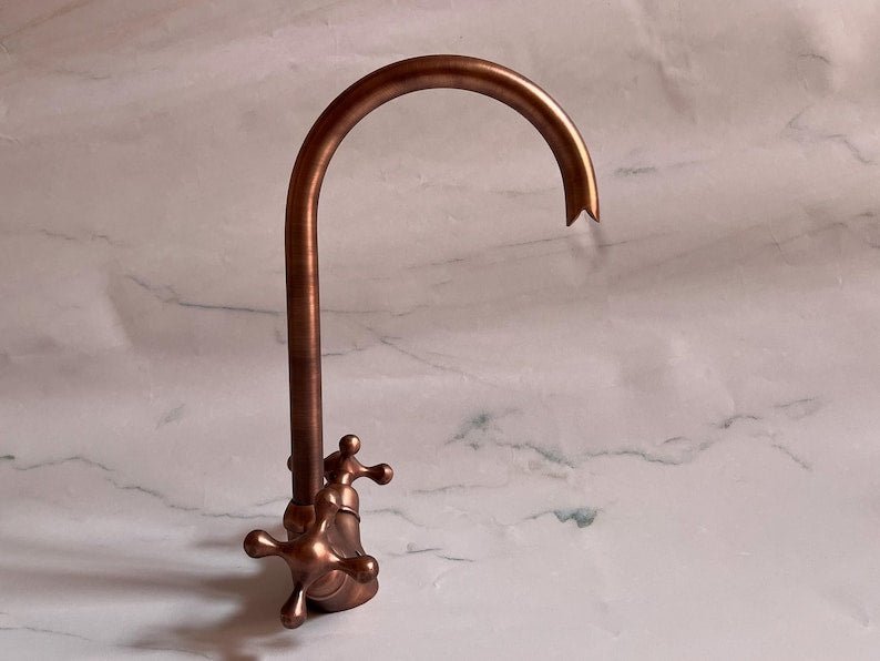 products-GooseneckFaucetForSink55.jpg Copper Bathroom Faucet , Copper Gooseneck Faucet For Sink - Image 7