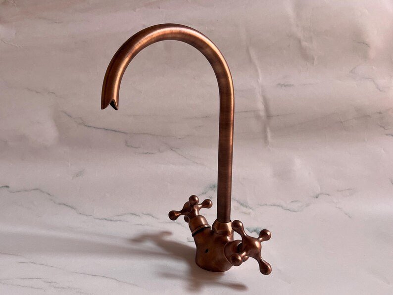 products-GooseneckFaucetForSink77.jpg Copper Bathroom Faucet , Copper Gooseneck Faucet For Sink - Image 6