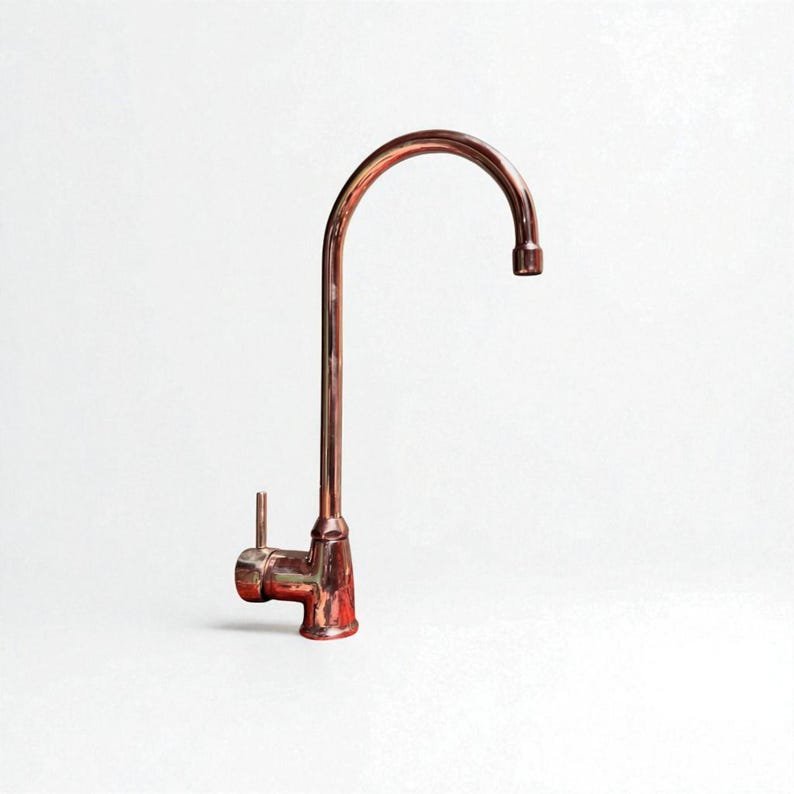 products-GooseneckMixerTap2.jpg Copper Kitchen & Bathroom Faucet – 360 Rotating Gooseneck Mixer Tap - Image 5