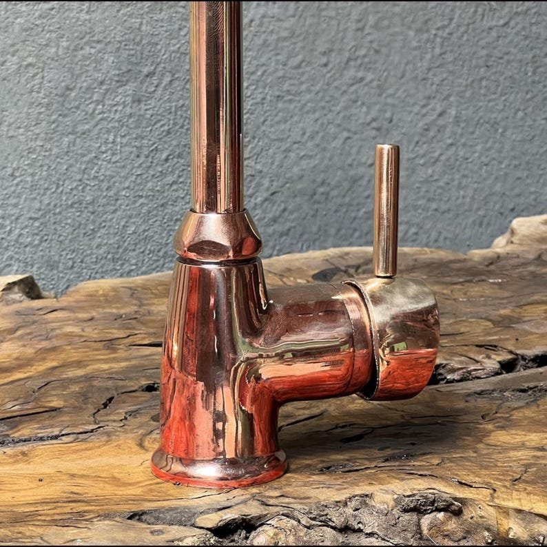 products-GooseneckMixerTap3.jpg Copper Kitchen & Bathroom Faucet – 360 Rotating Gooseneck Mixer Tap - Image 2