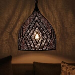 Handcrafted Moroccan Brass Pendant Light - Hanging Lamp