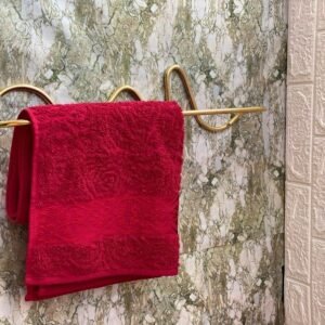Towel Bar, Unlacquered Brass Towel Holder - Handmade Towel Rail , Brass Towel Holder Curved ,