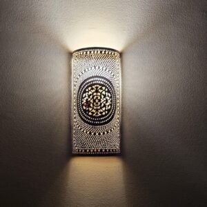 Moroccan Brass Wall Sconce: Handmade Wall Lamp