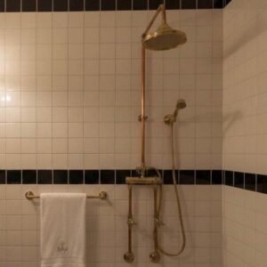 Antique Copper Shower, Outdoor Copper Shower, Indoor Brass and Copper Shower Head with handHeld Shower