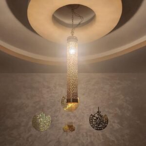 Handmade Moroccan Brass Ceiling Light – Boho Hanging Lantern