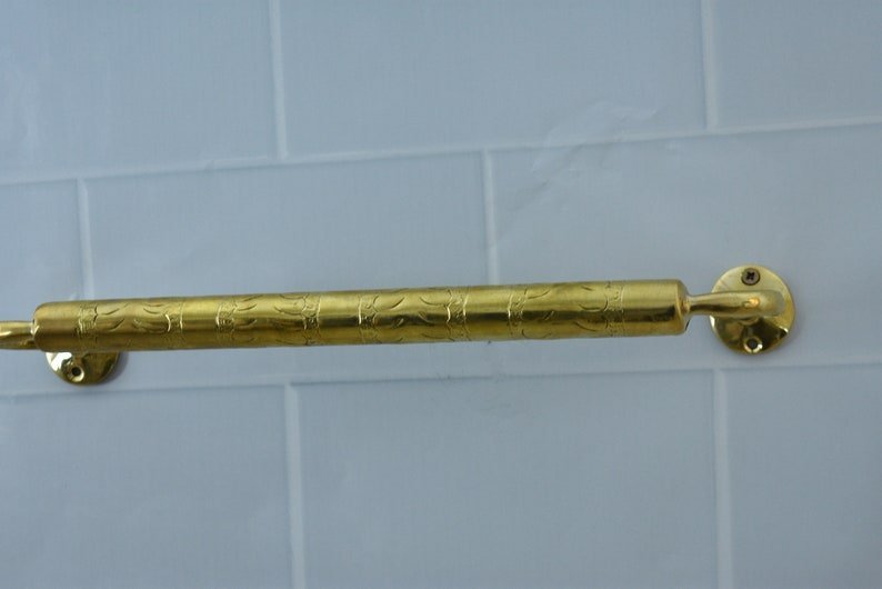 products-Holder3.jpg Unlacquered Brass Towel Bar for Bathroom, Solid Brass Towel Holder - Handmade Towel Rack - Image 4