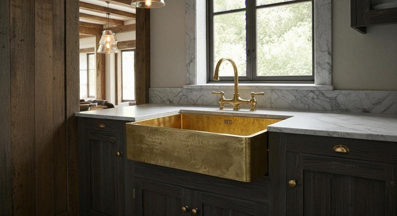 products-Luxury3.jpg Hammered Brass kitchen Sink, Handmade Brass Vessel Sink, Luxury Vintage Brass kitchen sink, handmade Farmhouse Kitchen sink, vessel sink - Image 3