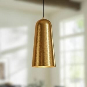 Hammered Copper Pendant Light: Moroccan Boho Style Ceiling Lamp