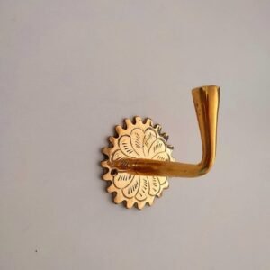 Handcrafted Moroccan Brass Hooks, Bathroom Towel Hook, Distinctive Solid Brass Wall Hooks.