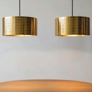 Handmade Brass Dome Pendant Light: Hammered Moroccan Island Lighting