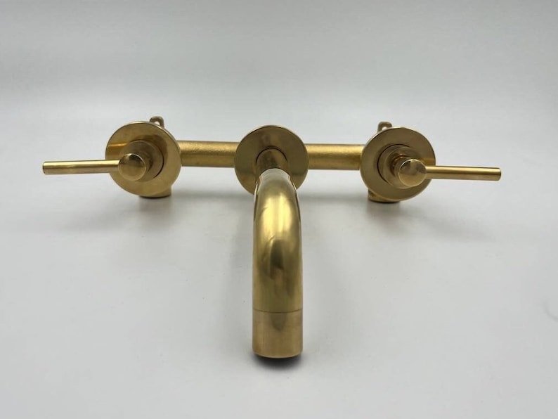 products-Mounted3.jpg Solid Brass Wall Mounted Faucet, Unlacquered Brass Bathroom Faucet - Image 3