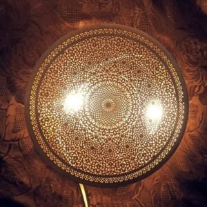 Moroccan Brass Wall Sconce – Handmade Pierced Metal Wall Lamp – Oriental Wall Light – Moroccan Home Decor