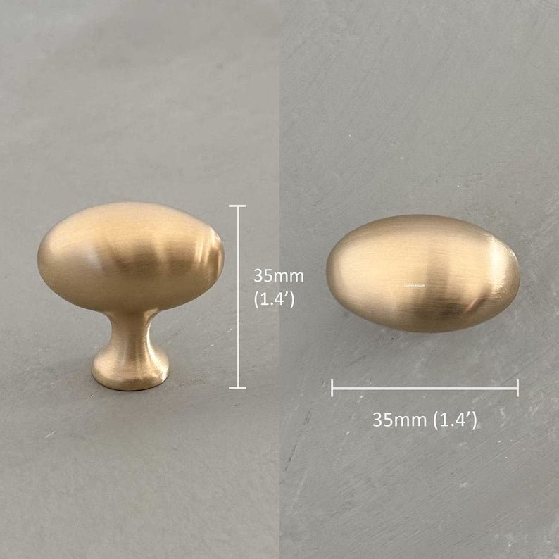 products-OvalEARBY7.jpg Unlacquered Solid Brass Oval EARBY Cabinet Knobs - Luxury Handles - Image 6