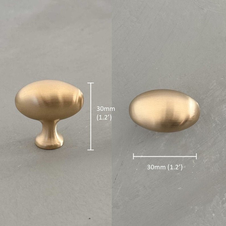 products-OvalEARBY8.jpg Unlacquered Solid Brass Oval EARBY Cabinet Knobs - Luxury Handles - Image 7