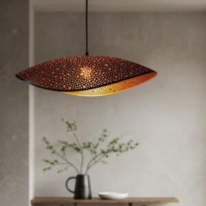 Handmade Copper Dome Pendant Light: Oxidized Green Patina, Rustic Island Lighting