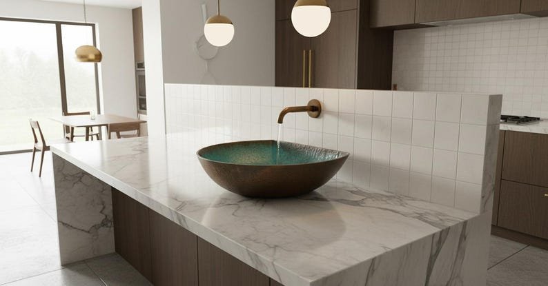 products-PatinaVesselBasin3.jpg Hand Hammered Copper Sink: Moroccan Patina Vessel Basin - Image 3