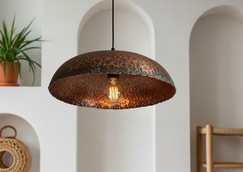 products-Pen2.jpg Copper Oxidized Island Kitchen Lighting , Copper Ceiling Dome Pendant Lamp Lighting , verdigris copper island lighting, Pendant Light Fixtur