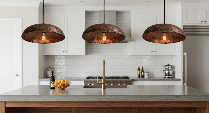 products-Pen5.jpg Copper Oxidized Island Kitchen Lighting , Copper Ceiling Dome Pendant Lamp Lighting , verdigris copper island lighting, Pendant Light Fixtur - Image 5