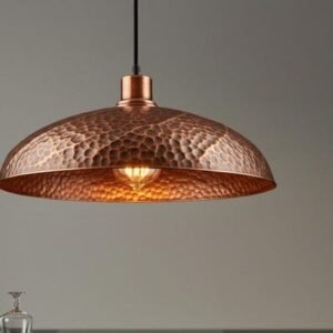 Handmade Moroccan Copper Pendant Light: Perforated Boho Lighting