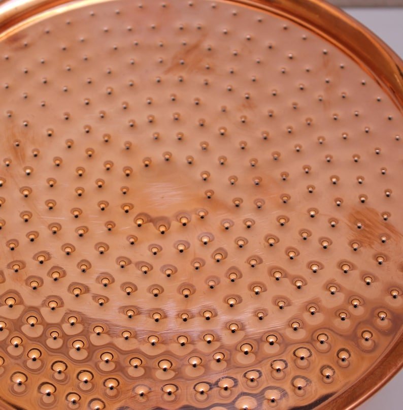 products-RainfallShowerhead5.jpg Unlacquered Copper Shower Head, Outdoor Shower Head, Bathroom Showerhead, Rainfall Showerhead, Copper Bath Shower - Image 2